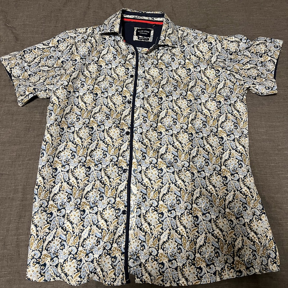 Silver and stone XL button down casual